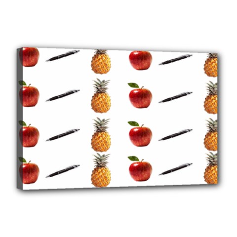 Ppap Pen Pineapple Apple Pen Canvas 18  X 12  by Nexatart