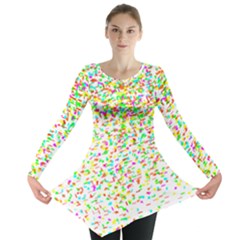 Confetti Celebration Party Colorful Long Sleeve Tunic 