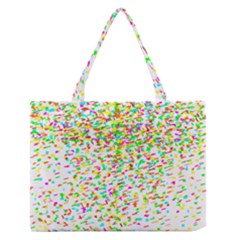 Confetti Celebration Party Colorful Medium Zipper Tote Bag by Nexatart