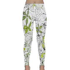 Floral Pattern Background Classic Yoga Leggings by Nexatart