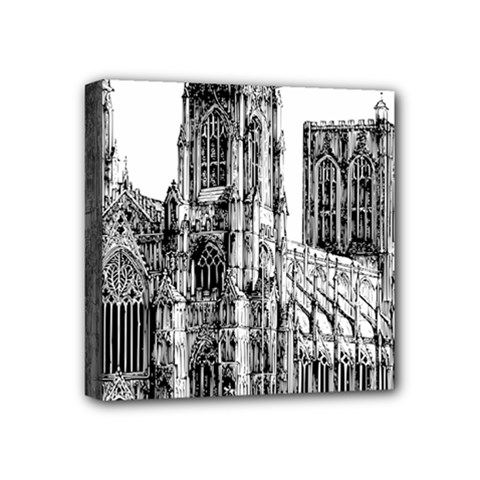 York Cathedral Vector Clipart Mini Canvas 4  X 4  by Nexatart