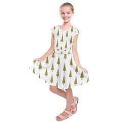 Christmas Tree Kids  Short Sleeve Dress by Nexatart