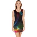 Abstract Rainbow Twirls Sleeveless Bodycon Dress View1