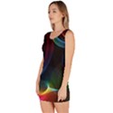 Abstract Rainbow Twirls Sleeveless Bodycon Dress View2