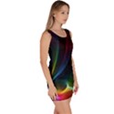 Abstract Rainbow Twirls Sleeveless Bodycon Dress View3