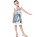 Background Color Circle Pattern Kids  Sleeveless Dress View1