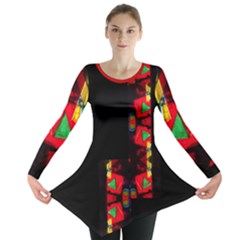 Geometrical Free Will Long Sleeve Tunic  by saprillika