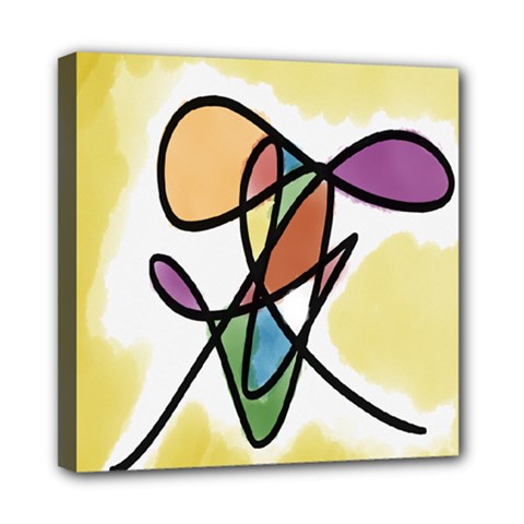 Art Abstract Exhibition Colours Mini Canvas 8  X 8 