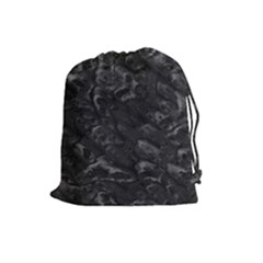 Black Pouch - Large Drawstring Pouch (large)