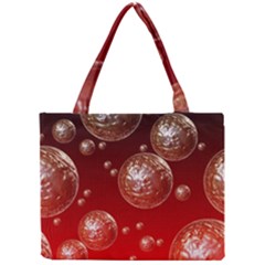 Background Red Blow Balls Deco Mini Tote Bag by Nexatart