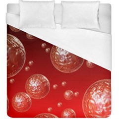 Background Red Blow Balls Deco Duvet Cover (king Size)