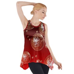 Background Red Blow Balls Deco Side Drop Tank Tunic by Nexatart