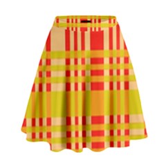 Check Pattern High Waist Skirt by Nexatart