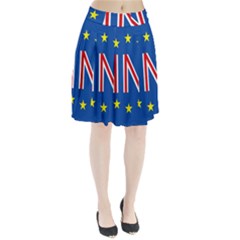 Britain Eu Remain Pleated Skirt by Nexatart