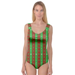 Christmas Tree Background Princess Tank Leotard 