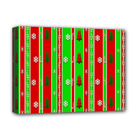 Christmas Paper Pattern Deluxe Canvas 16  x 12  
