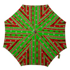 Christmas Paper Pattern Hook Handle Umbrellas (Medium)