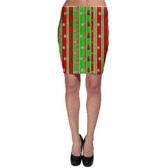 Christmas Paper Pattern Bodycon Skirt