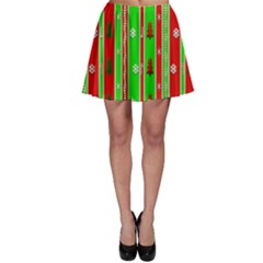 Christmas Paper Pattern Skater Skirt