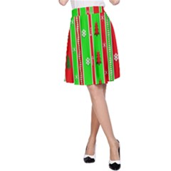 Christmas Paper Pattern A-Line Skirt