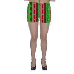 Christmas Paper Pattern Skinny Shorts