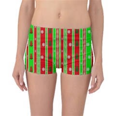 Christmas Paper Pattern Boyleg Bikini Bottoms