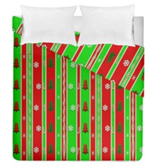 Christmas Paper Pattern Duvet Cover Double Side (Queen Size)