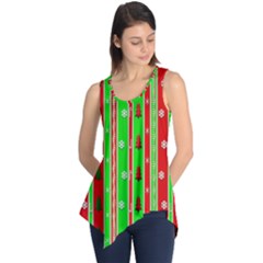 Christmas Paper Pattern Sleeveless Tunic