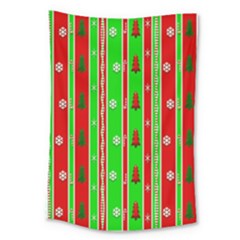 Christmas Paper Pattern Large Tapestry