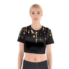 Christmas Star Advent Background Cotton Crop Top by Nexatart