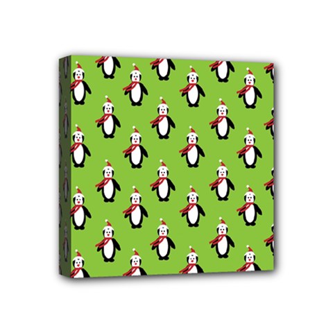 Christmas Penguin Penguins Cute Mini Canvas 4  x 4 