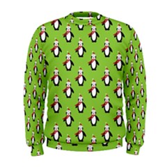 Christmas Penguin Penguins Cute Men s Sweatshirt by Nexatart