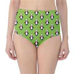 Christmas Penguin Penguins Cute High-Waist Bikini Bottoms