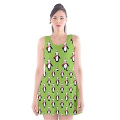 Christmas Penguin Penguins Cute Scoop Neck Skater Dress