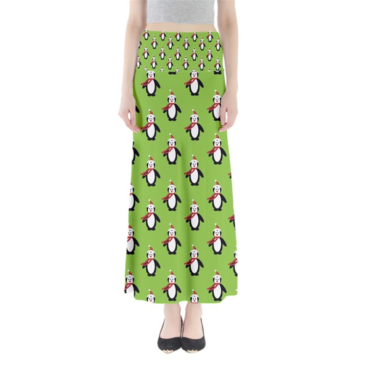 Christmas Penguin Penguins Cute Maxi Skirts