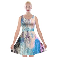 Peelingpaint Velvet Skater Dress