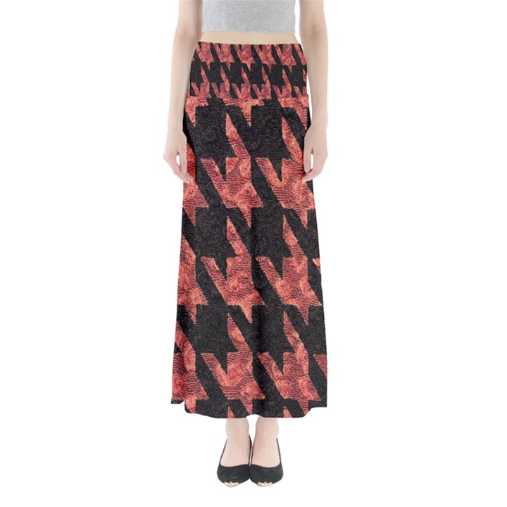 Dogstooth Pattern Closeup Maxi Skirts