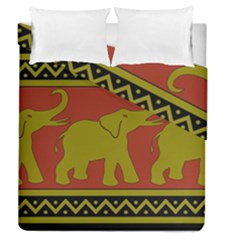 Elephant Pattern Duvet Cover Double Side (queen Size) by Nexatart