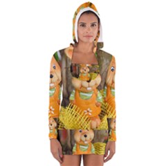 Easter Hare Easter Bunny Women s Long Sleeve Hooded T-shirt