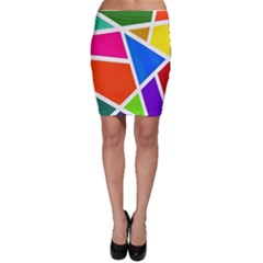 Geometric Blocks Bodycon Skirt by Nexatart