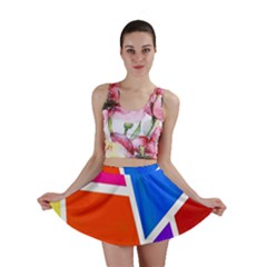 Geometric Blocks Mini Skirt by Nexatart