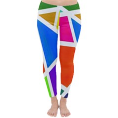 Geometric Blocks Classic Winter Leggings by Nexatart