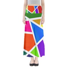 Geometric Blocks Maxi Skirts by Nexatart