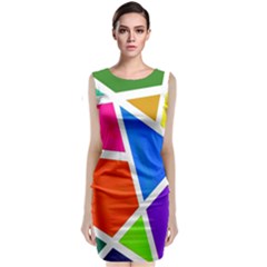 Geometric Blocks Classic Sleeveless Midi Dress by Nexatart