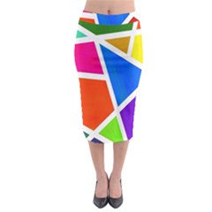 Geometric Blocks Midi Pencil Skirt by Nexatart