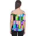 Glitch Art Abstract Women s Cutout Shoulder Tee View2