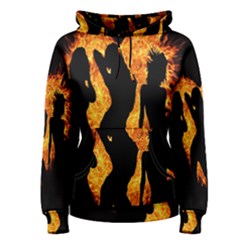 Heart Love Flame Girl Sexy Pose Women s Pullover Hoodie by Nexatart