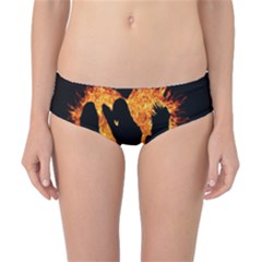 Heart Love Flame Girl Sexy Pose Classic Bikini Bottoms by Nexatart