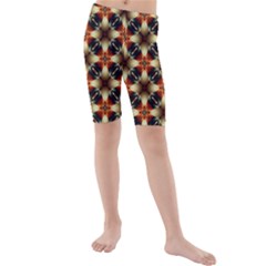 Kaleidoscope Image Background Kids  Mid Length Swim Shorts by Nexatart