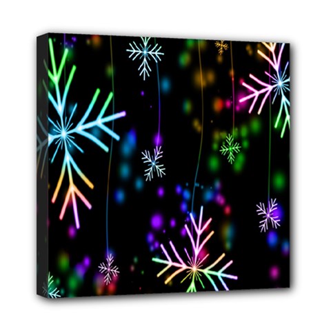 Nowflakes Snow Winter Christmas Mini Canvas 8  X 8  by Nexatart